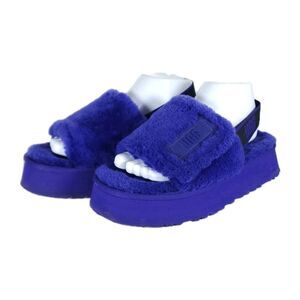 UGG Women's Disco US9 Violet Night Platform Shearling Slide Slippers